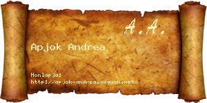 Apjok Andrea névjegykártya